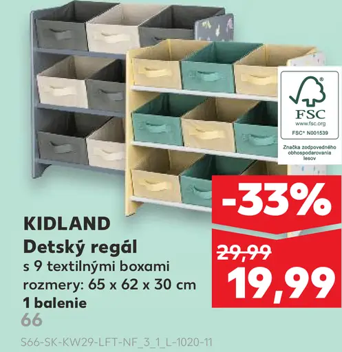 Kidland Detský regál
