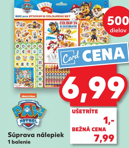 Paw Patrol Súprava nálepiek