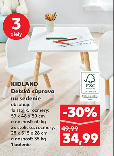 Kidland Detský súprava na sedenie
