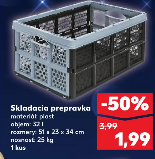 Skladacia prepravka plastová