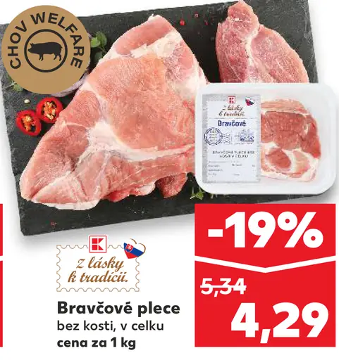 Bravčové plece bez kosti