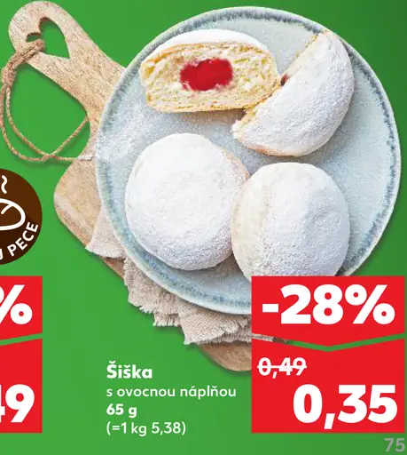 Šiška s ovocnou náplňou