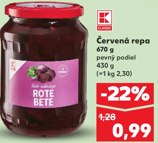 K-Classic Červená repa