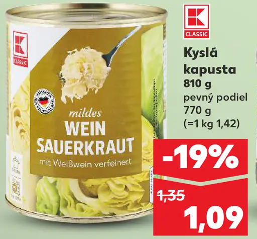 K-Classic Kyslá kapusta