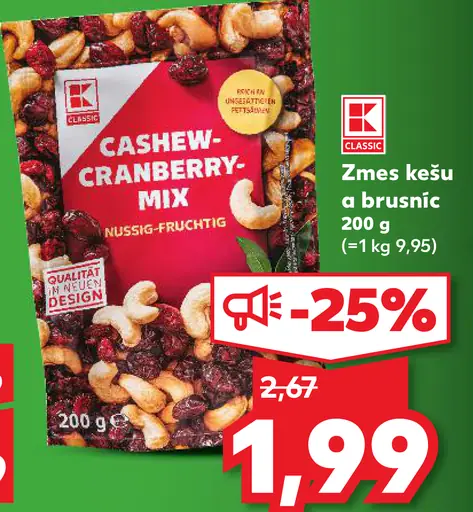 K-Classic Zmes kešu a brusníc
