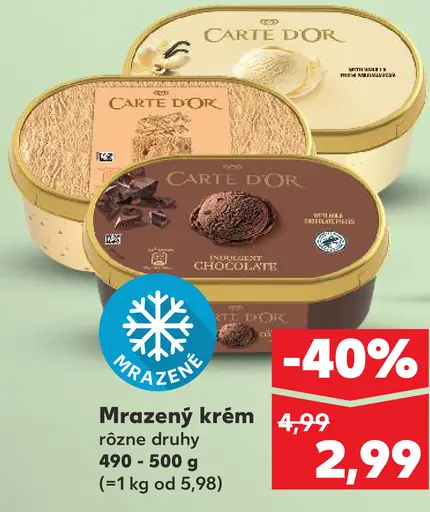 Carte d'Or Mrazený krém
