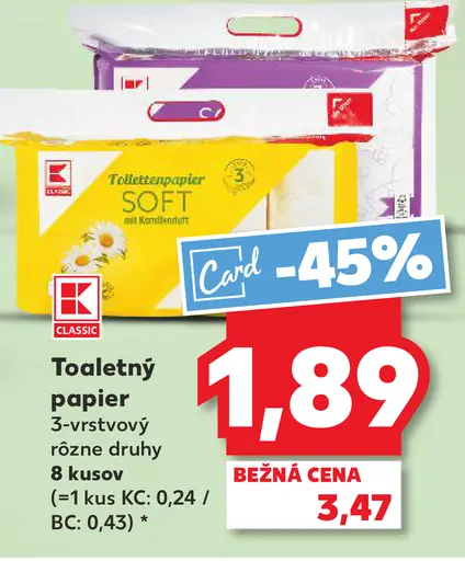 K-Classic Toaletný papier