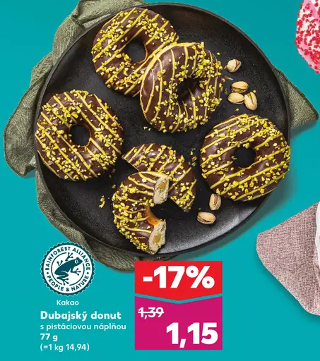 Dubajský donut s pistáciovou náplňou