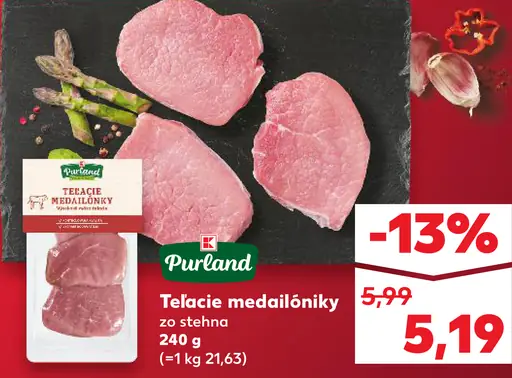 Teľacie medailóniky zo stehna