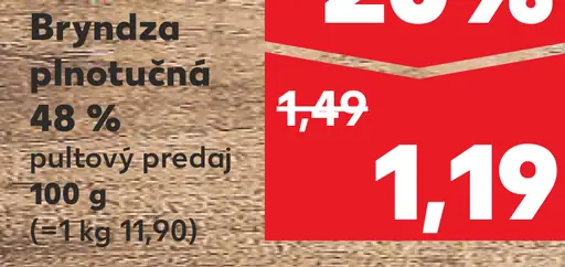 Bryndza plnotučná 48 %