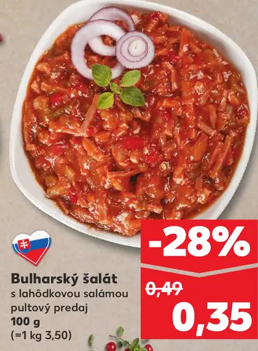 Bulharský šalát s lahôdkovou salámou