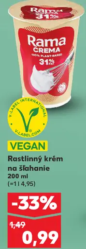 Rama Cremfine rastlinný krém na šľahanie
