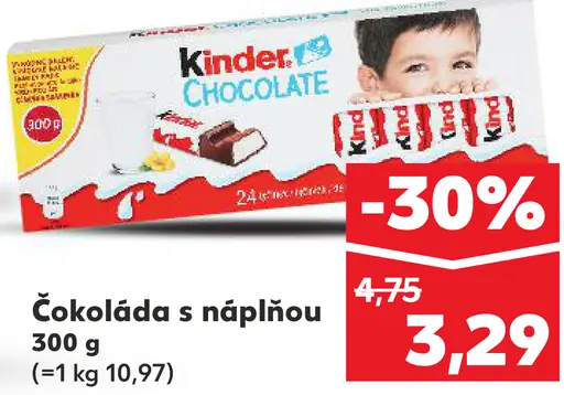 Kinder Čokoláda s náplňou