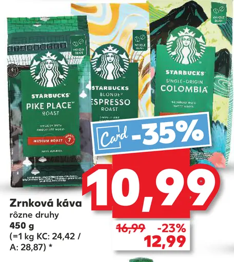 Starbucks zrnková káva