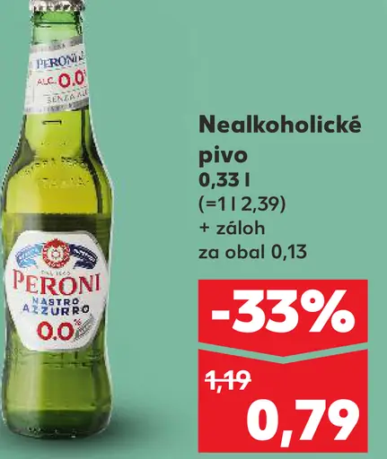 Peroni Nastro Azzurro nealkoholické pivo