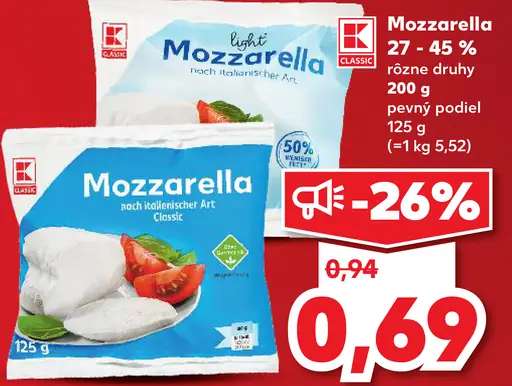 K-Classic Mozzarella