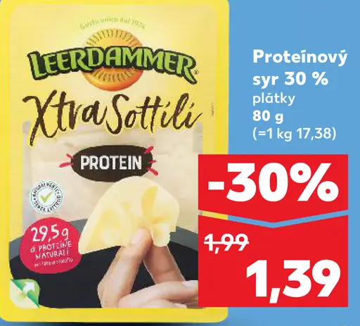 Leerdammer Syr 30 % plátky