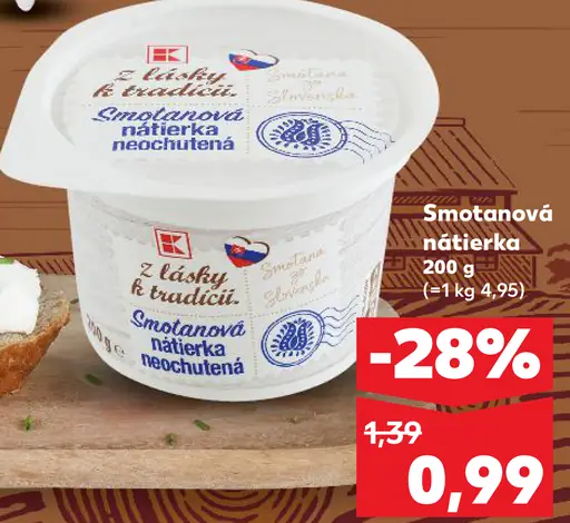 Z lásky k tradícii Smotanová nátierka neochutená
