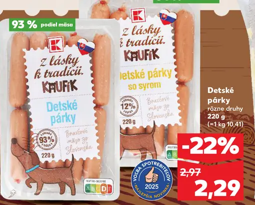 K-Classic Detské párky