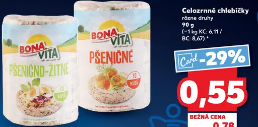 Bonavita celozrnné chlebíčky