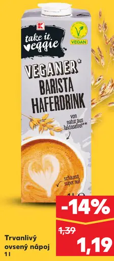 Take it veggie VEGANER Barista Haferdrink
