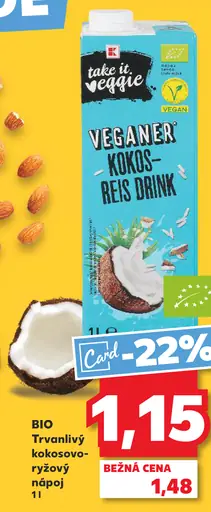 Take It Veggie BIO Trvanlivý kokosovo-ryžový nápoj