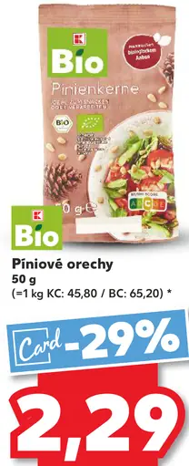 Bio Piniové orechy