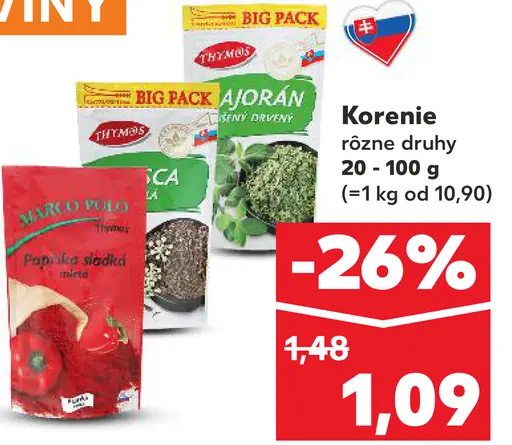 Korenenie rôzne druhy