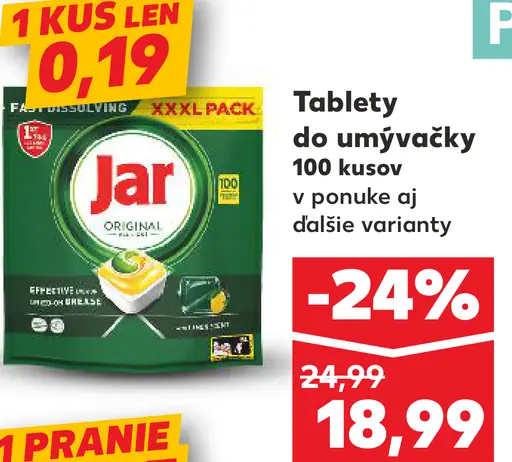 Jar Tablety do umývačky