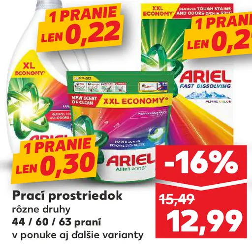 Ariel prací prostriedok