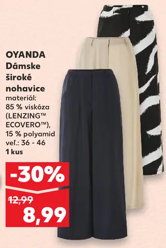Oyanda Dámske široké nohavice
