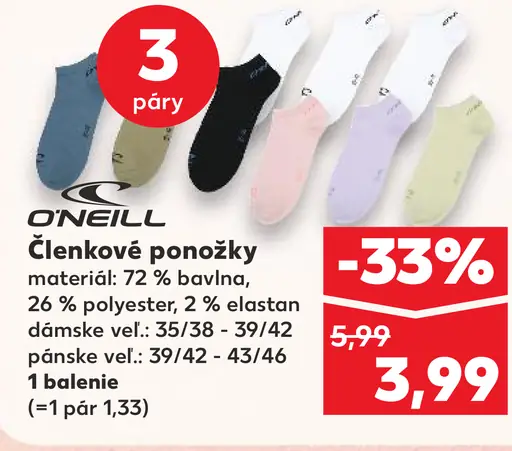 O'Neill Členkové ponožky