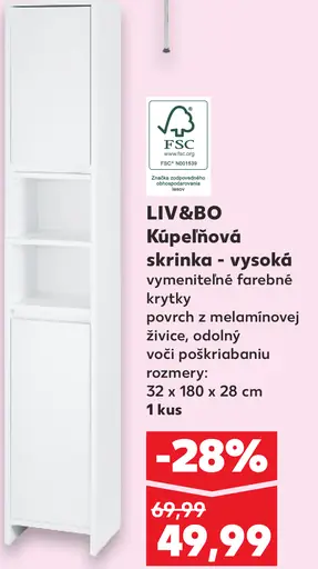 LIV&BO kúpeľňová skrinka-vysoká