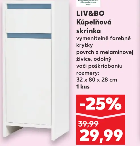 LIV&BO kúpeľňová skrinka