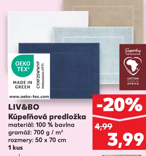 LIV&BO Kúpeľňová predložka