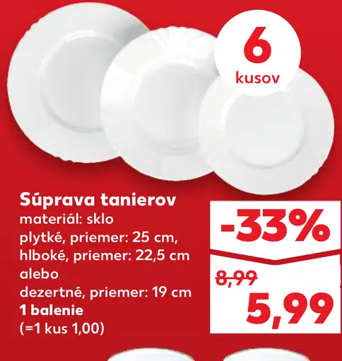 Súprava tanierov