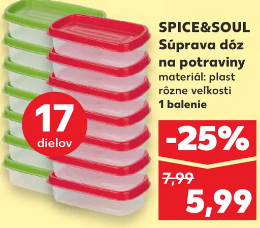 SPICE&SOUL Súprava dóz na potraviny