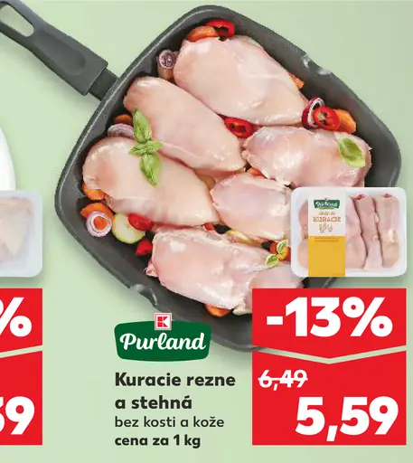 Kuracie rezne a stehná bez kosti a kože