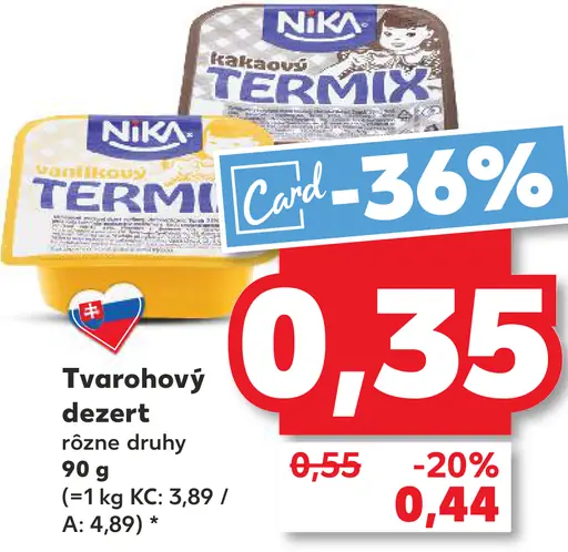 Termix tvarohový dezert
