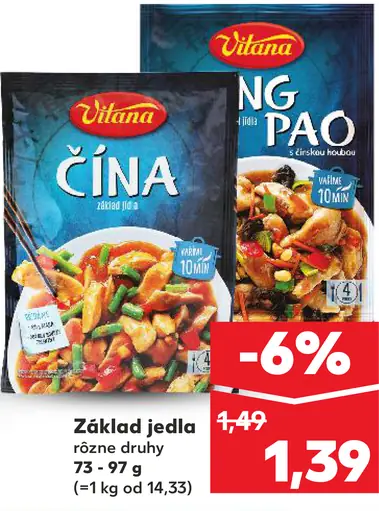 Vitana Základ jedla rôzne druhy