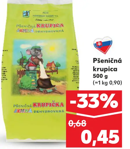 Poháanka Pšeničná krupica dehydrovaná
