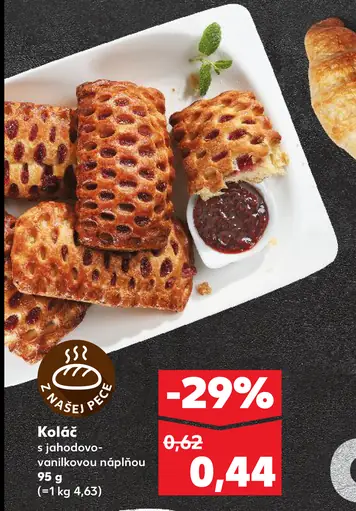Koláč s jahodovo-vanilkovou náplňou