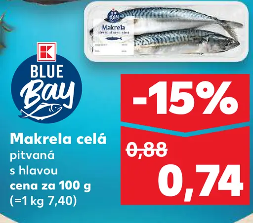 Blue Bay Makrela celá pitvaná s hlavou
