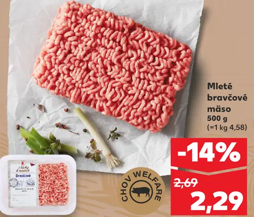 Mleté bravčové mäso XXL