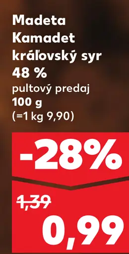 Madeta Kamadet kráľovský syr pultový predaj