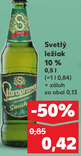 Staropramen svetlý ležiak plechovka