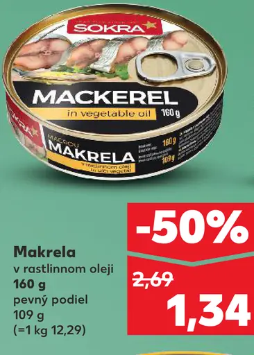 Sokra Makrela v rastlinnom oleji