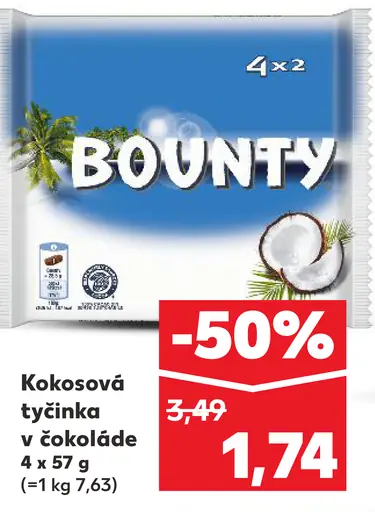 Bounty Kokosová tyčinka v čokoláde