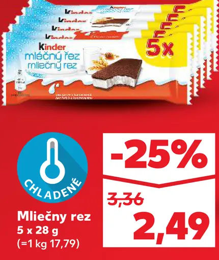 Kinder Mliečny rez