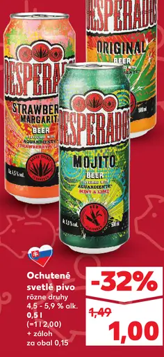 Desperados Ochutené svetlé pivo